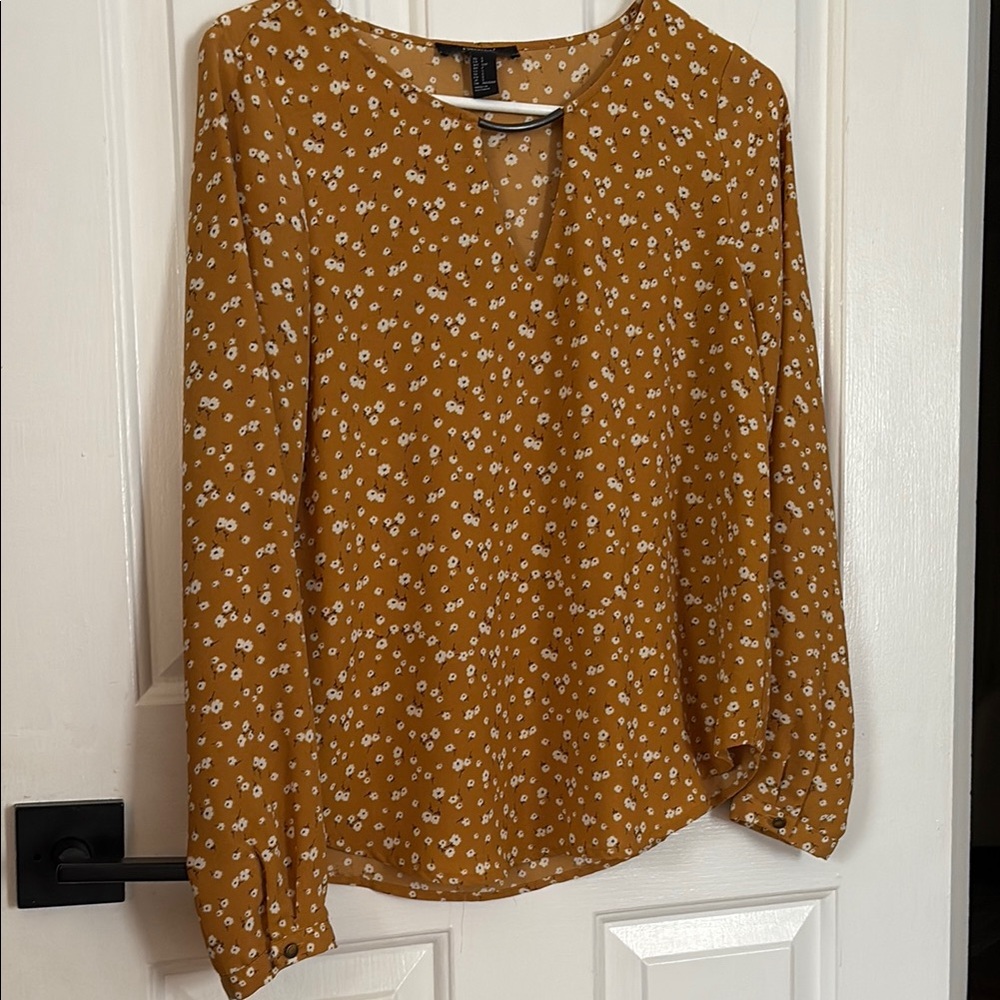 Floral Mustard Blouse